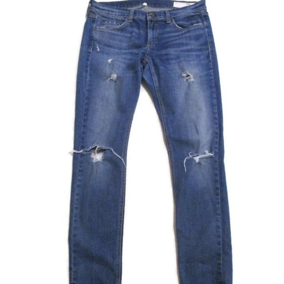 rag & bone Denim - Rag & Bone Dre Distressed Ankle Jeans 29